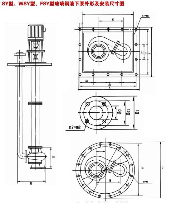 FSY型、WSY型立式玻璃鋼液下泵